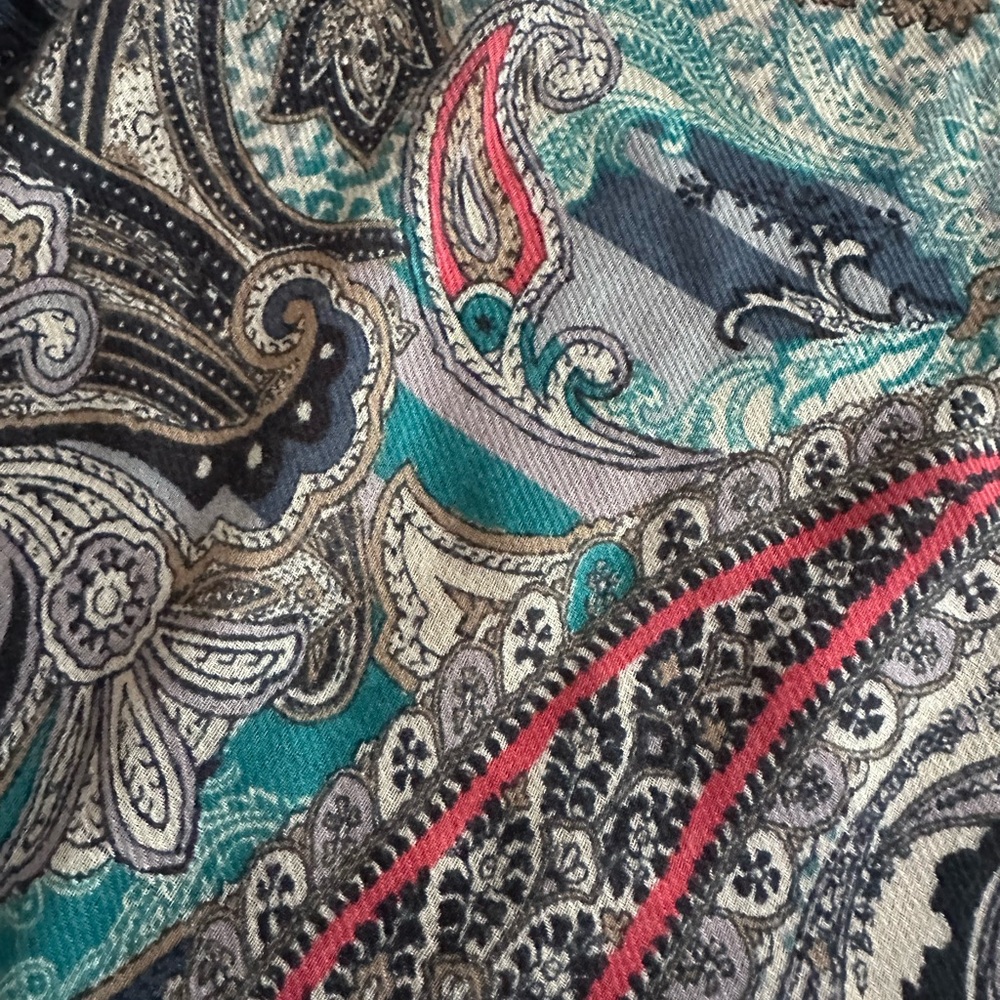 Chico’s Rectangular Multicolored Paisley Lightwei… - image 6